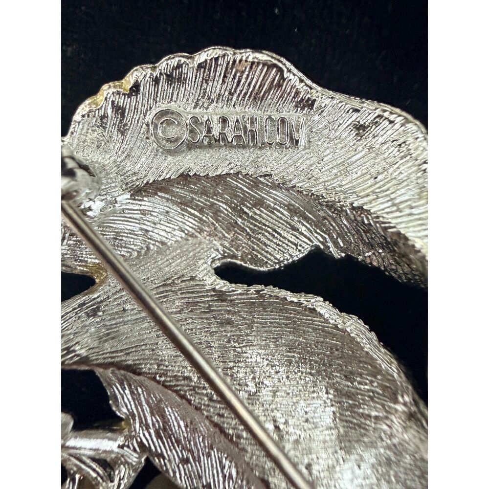 Vintage 1963 Sarah Coventry Silvery Splendor Brooch & Earrings Set - Picture 6 of 10